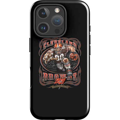 Liquid Blue NFL Cleveland Browns Running Back iPhone 16 Pro Impact Case