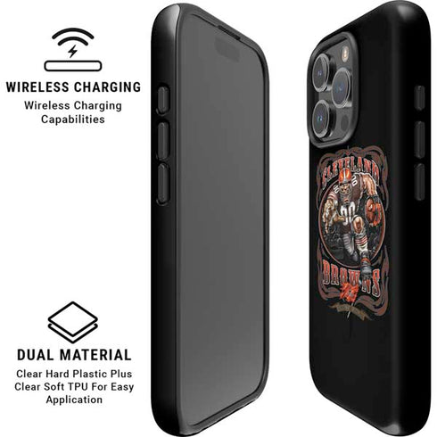 Liquid Blue NFL Cleveland Browns Running Back iPhone 16 Pro Magsafe Impact Case