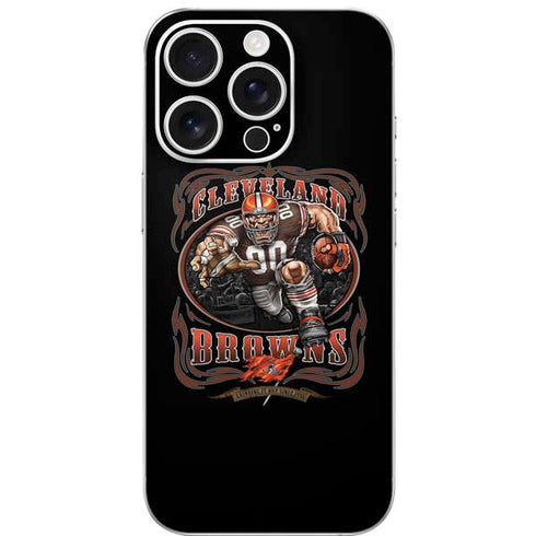 Liquid Blue NFL Cleveland Browns Running Back iPhone 16 Pro Skin