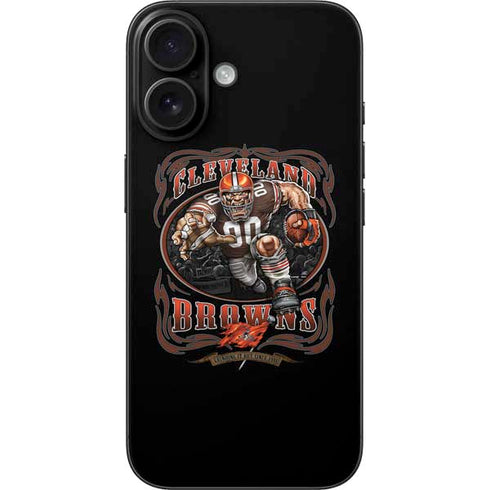 Liquid Blue NFL Cleveland Browns Running Back iPhone 16 Skin