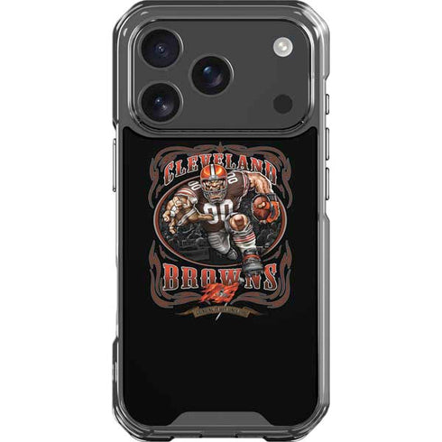 Liquid Blue NFL Cleveland Browns Running Back iPhone 18 Pro Clear Case