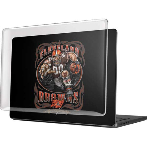 Liquid Blue NFL Cleveland Browns Running Back MacBook Pro 14in (2021-24) Case plus Skin