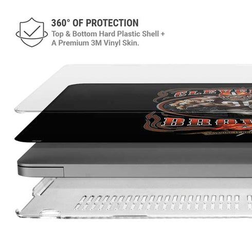 Liquid Blue NFL Cleveland Browns Running Back MacBook Pro 14in (2021-24) Case plus Skin