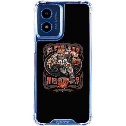 Liquid Blue NFL Cleveland Browns Running Back Moto G 5G (2024) Clear Case