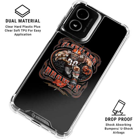 Liquid Blue NFL Cleveland Browns Running Back Moto G Power 5G (2024) Clear Case