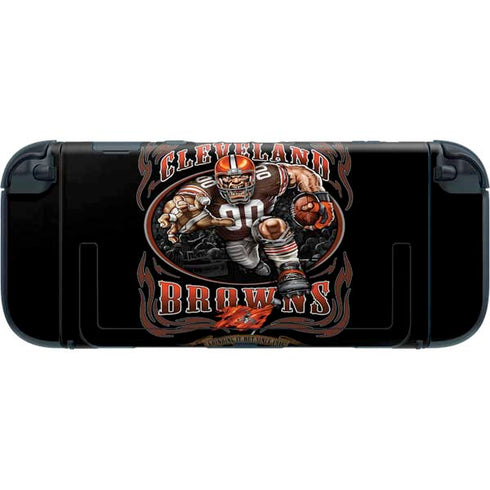 Liquid Blue NFL Cleveland Browns Running Back Nintendo Switch 2 (2025) with Joy-Con Skin