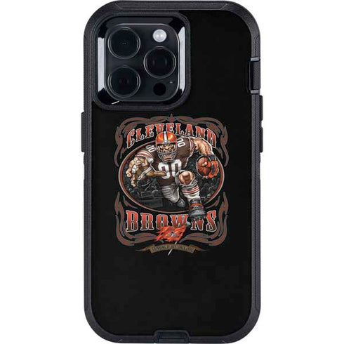Liquid Blue NFL Cleveland Browns Running Back Otterbox Defender iPhone Skin