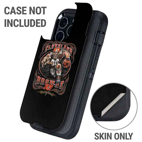 Liquid Blue NFL Cleveland Browns Running Back Otterbox Defender iPhone Skin