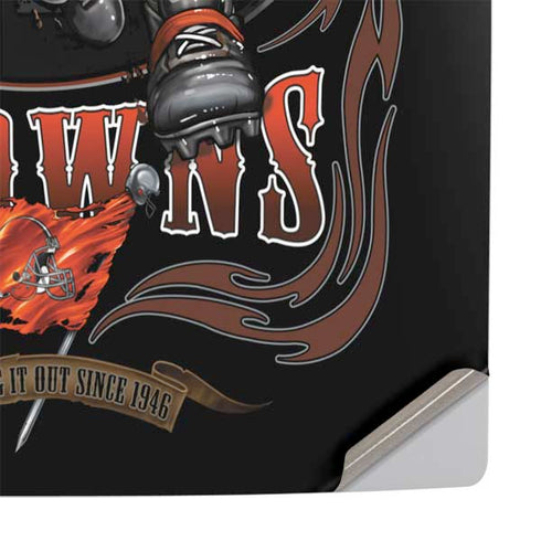 Liquid Blue NFL Cleveland Browns Running Back PS5 Pro Console Skin
