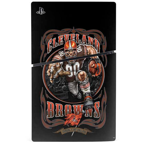 Liquid Blue NFL Cleveland Browns Running Back PS5 Slim Digital Edition Console Skin