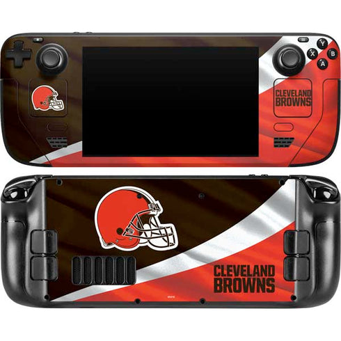 NFL Cleveland Browns Steam Deck Handheld Gaming Computer Skin