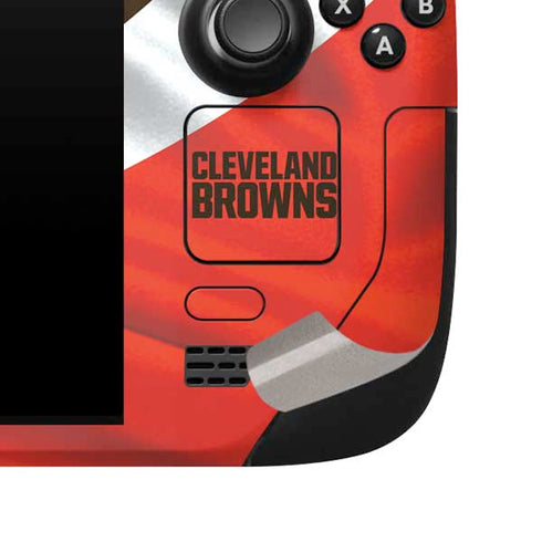 NFL Cleveland Browns Steam Deck Handheld Gaming Computer Skin