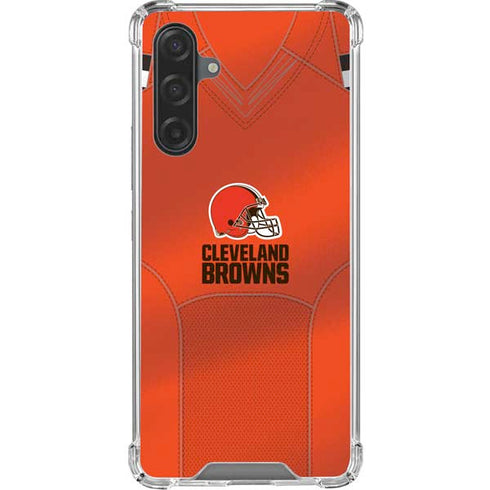 NFL Cleveland Browns Team Jersey Galaxy A17 Clear Case