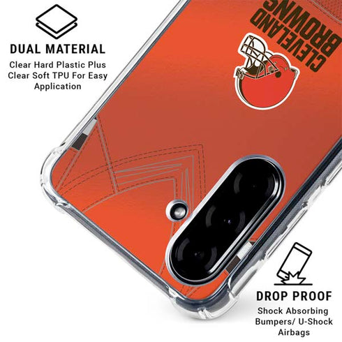 NFL Cleveland Browns Team Jersey Galaxy A36 5G Clear Case