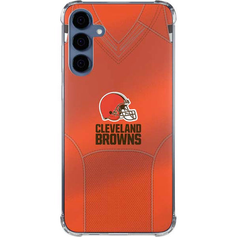 NFL Cleveland Browns Team Jersey Galaxy A55 5G Clear Case