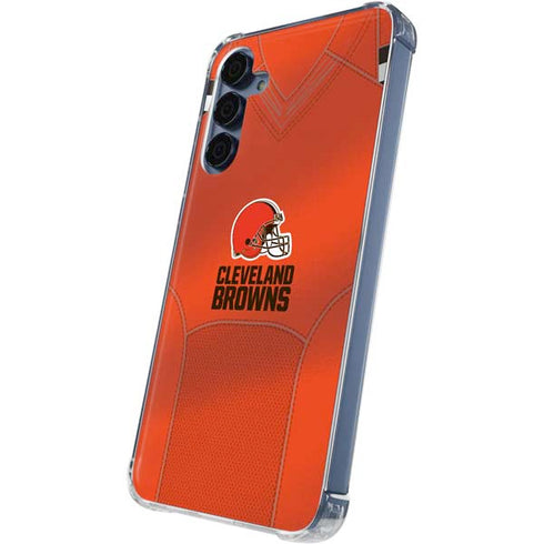 NFL Cleveland Browns Team Jersey Galaxy A55 5G Clear Case