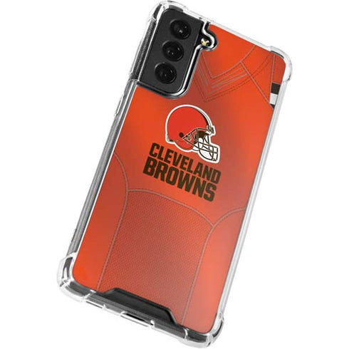 NFL Cleveland Browns Team Jersey Galaxy S22 Plus Clear Case