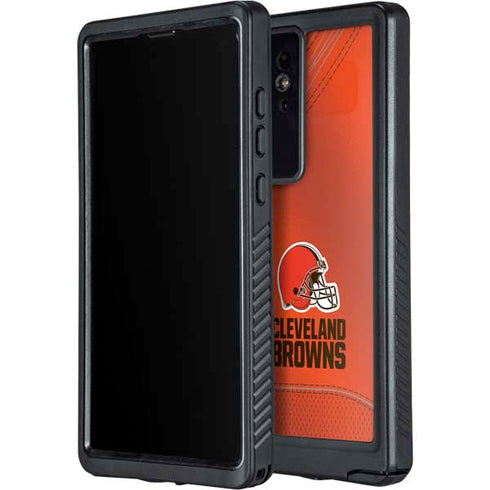 NFL Cleveland Browns Team Jersey Galaxy S24 Ultra Waterproof Case