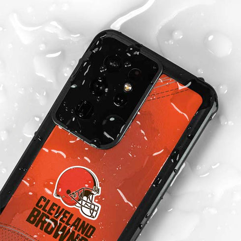 NFL Cleveland Browns Team Jersey Galaxy S24 Ultra Waterproof Case