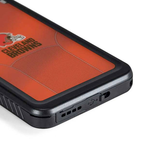 NFL Cleveland Browns Team Jersey Galaxy S24 Waterproof Case