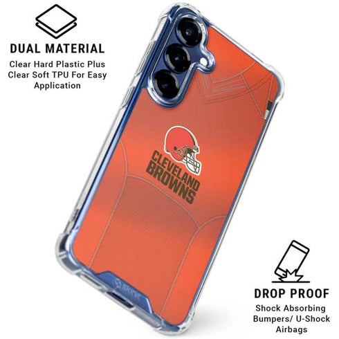 NFL Cleveland Browns Team Jersey Galaxy S25 Clear Case