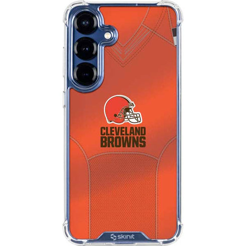NFL Cleveland Browns Team Jersey Galaxy S25 Plus Clear Case