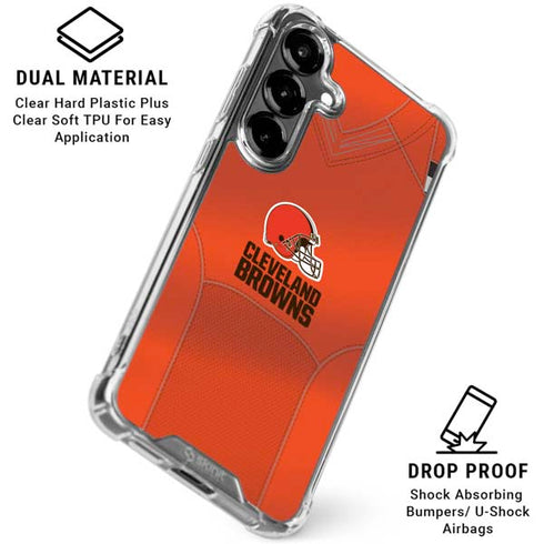 NFL Cleveland Browns Team Jersey Galaxy S26 Clear Case