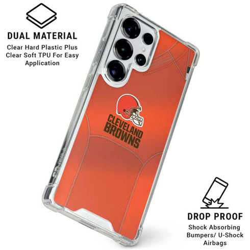 NFL Cleveland Browns Team Jersey Galaxy S26 Ultra Clear Case