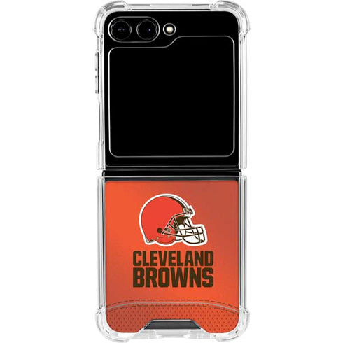 NFL Cleveland Browns Team Jersey Galaxy Z Flip6 Clear Case