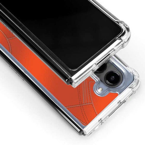 NFL Cleveland Browns Team Jersey Galaxy Z Fold5 5G Clear Case