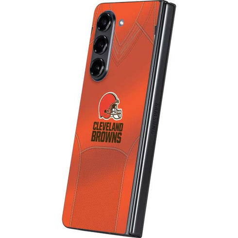 NFL Cleveland Browns Team Jersey Galaxy Z Fold5 5G Skin