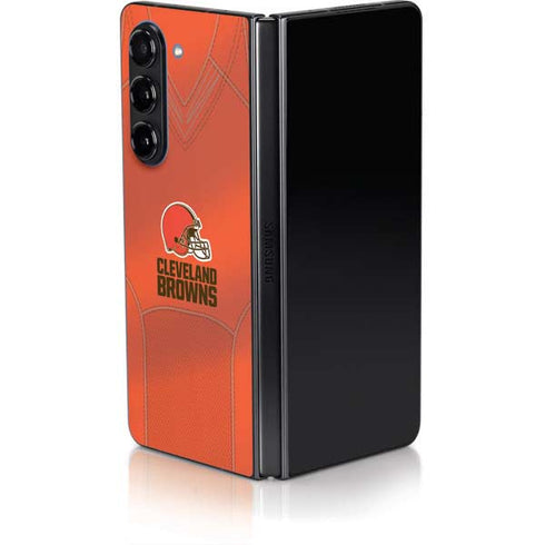 NFL Cleveland Browns Team Jersey Galaxy Z Fold5 5G Skin