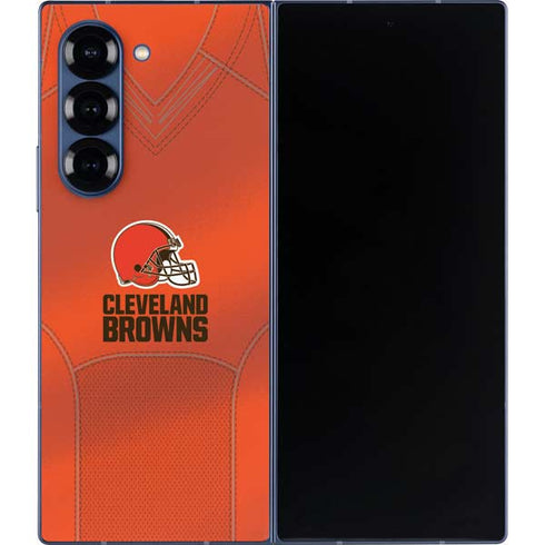 NFL Cleveland Browns Team Jersey Galaxy Z Fold6 Skin