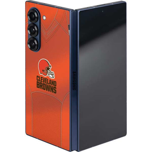 NFL Cleveland Browns Team Jersey Galaxy Z Fold6 Skin