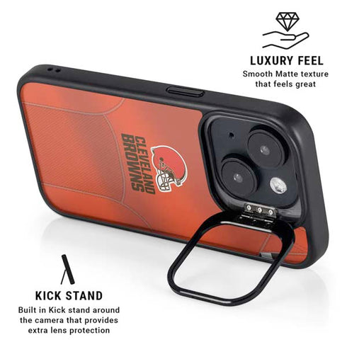 NFL Cleveland Browns Team Jersey iPhone 15 Plus Kickstand Case