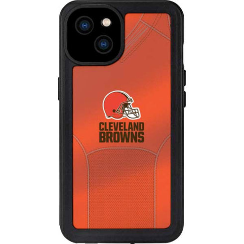 NFL Cleveland Browns Team Jersey iPhone 15 Plus Waterproof Case