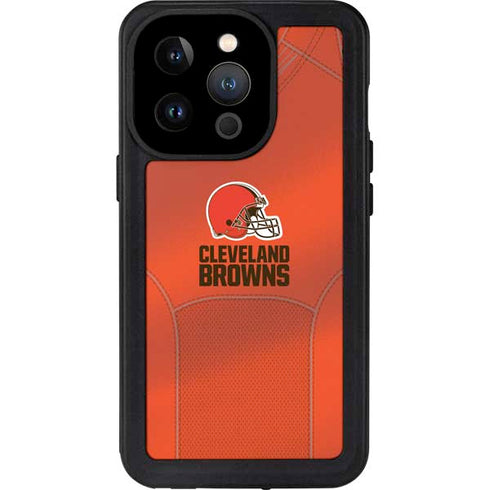 NFL Cleveland Browns Team Jersey iPhone 15 Pro Waterproof Case