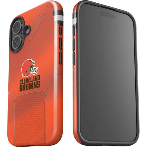 NFL Cleveland Browns Team Jersey iPhone 16 Plus Impact Case