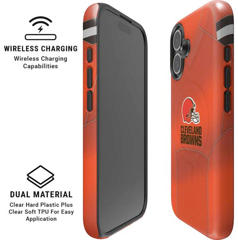 NFL Cleveland Browns Team Jersey iPhone 16 Plus Magsafe Impact Case
