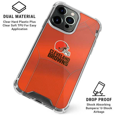 NFL Cleveland Browns Team Jersey iPhone 16 Pro Max Clear Case