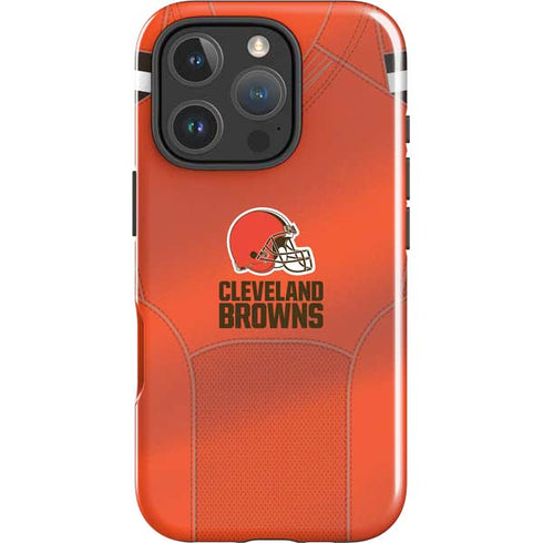 NFL Cleveland Browns Team Jersey iPhone 16 Pro Max Impact Case