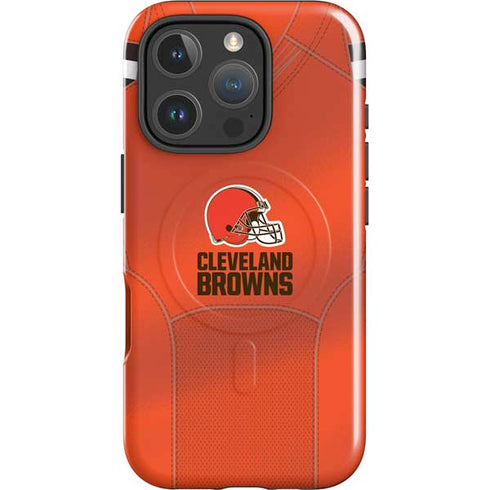 NFL Cleveland Browns Team Jersey iPhone 16 Pro Max Magsafe Impact Case