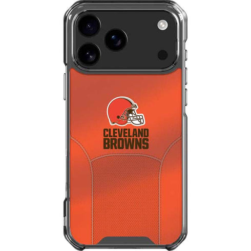 NFL Cleveland Browns Team Jersey iPhone 18 Pro Max Clear Case