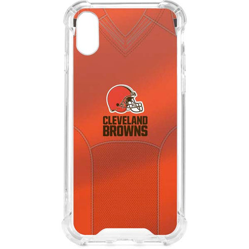 NFL Cleveland Browns Team Jersey iPhone XS Clear Case