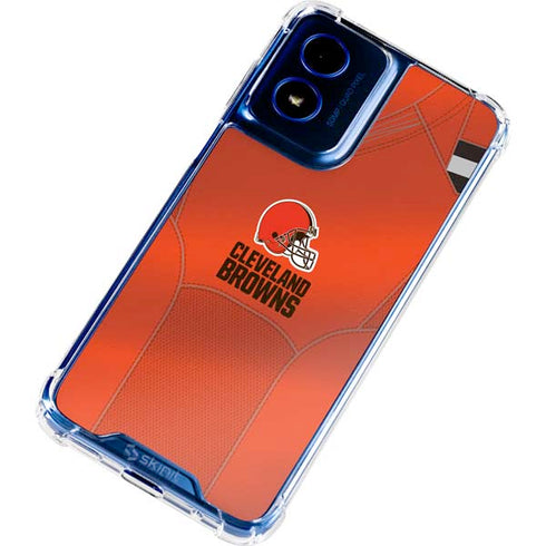 NFL Cleveland Browns Team Jersey Moto G 5G (2024) Clear Case