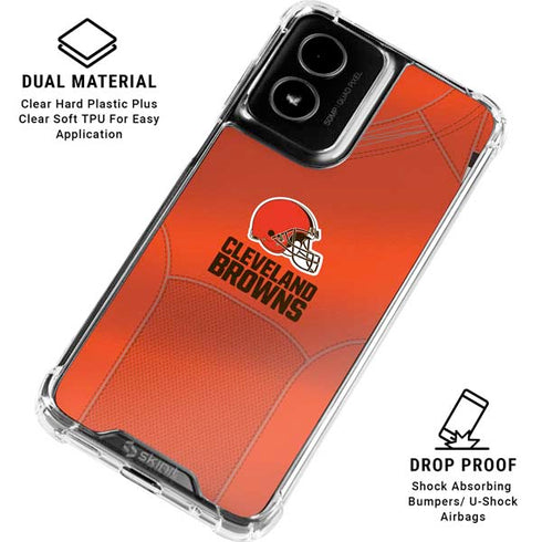 NFL Cleveland Browns Team Jersey Moto G Power 5G (2024) Clear Case