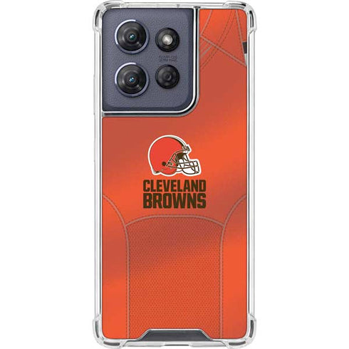 NFL Cleveland Browns Team Jersey Moto G Power 5G (2025) Clear Case