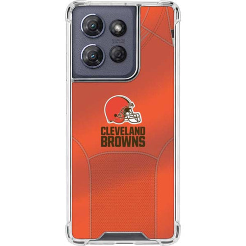 NFL Cleveland Browns Team Jersey Moto G Stylus 5G (2025) Clear Case