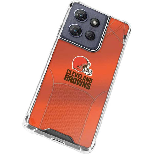 NFL Cleveland Browns Team Jersey Moto G Stylus 5G (2025) Clear Case