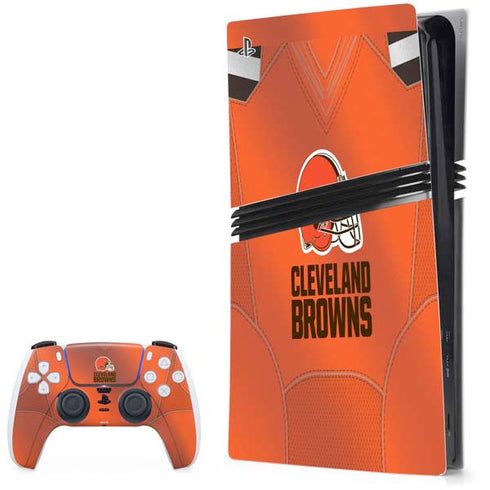 NFL Cleveland Browns Team Jersey PS5 Pro Bundle Skin